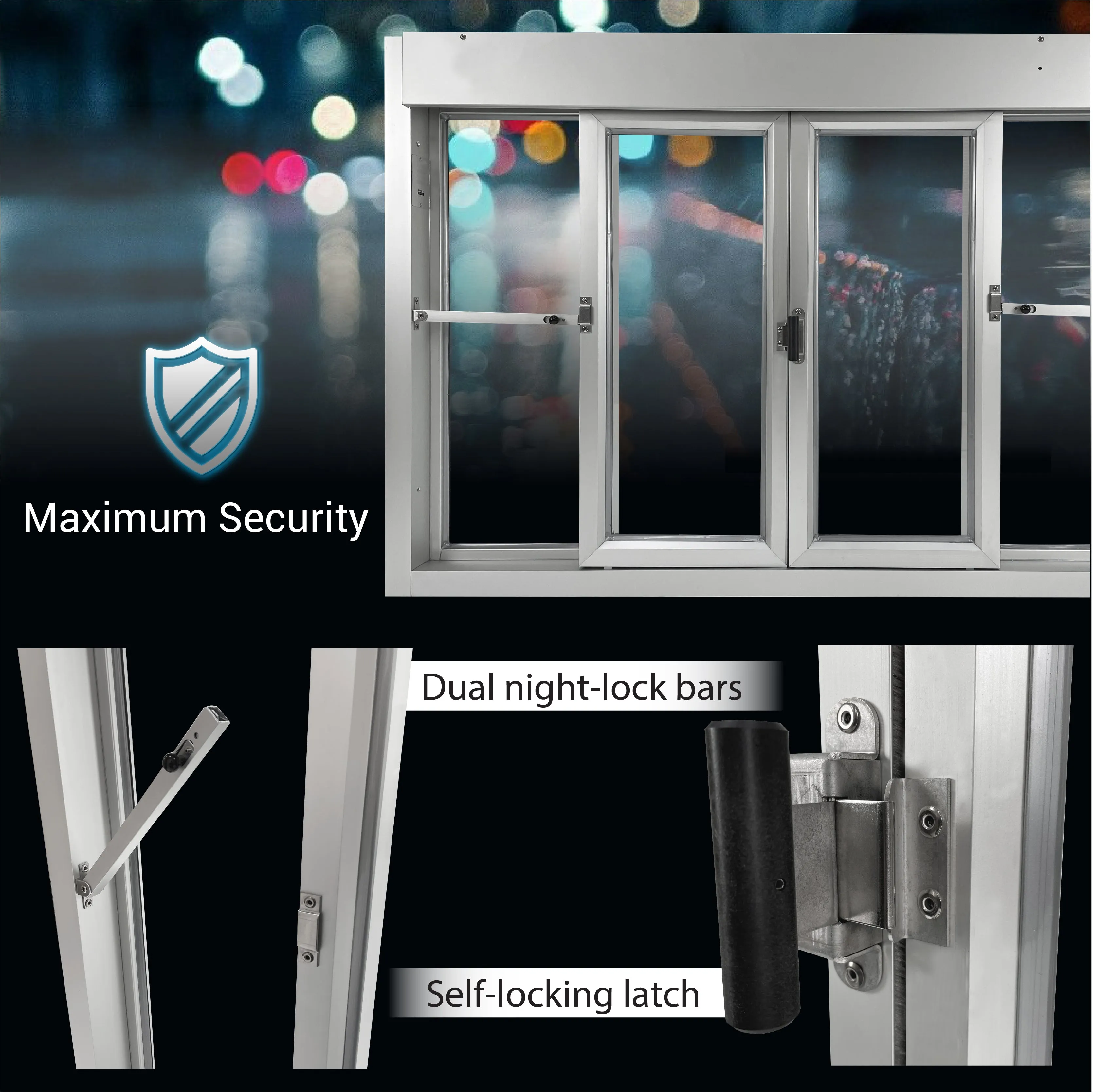 Ready Access 131 Bi-parting self closing Drive-Thru Slider Window | Multiple Color Options