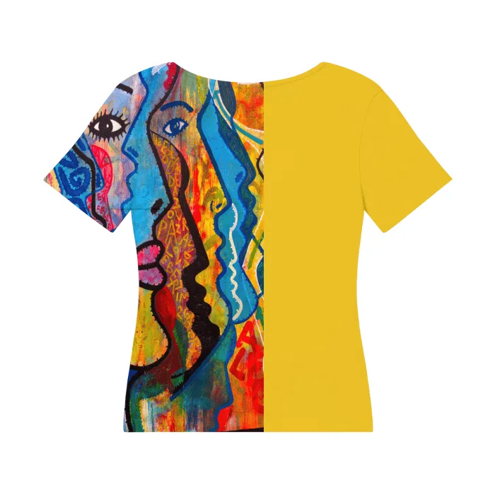 Street Art Women's Fitted V-Neck Tee
